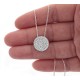Silver Disc Pendant Necklace
