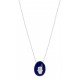 Silver Egg Necklace with Hamsa Hand for evil eye protection