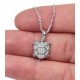 Silver Necklace with Cz Stone Turtle Charm