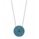 Silver Necklace with Nano Turquoise Disc
