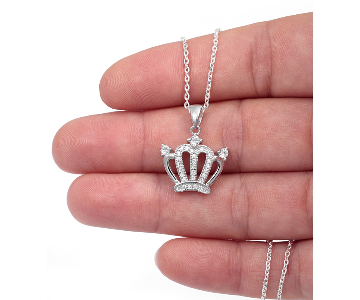 Silver Princess Necklace for evil eye protection