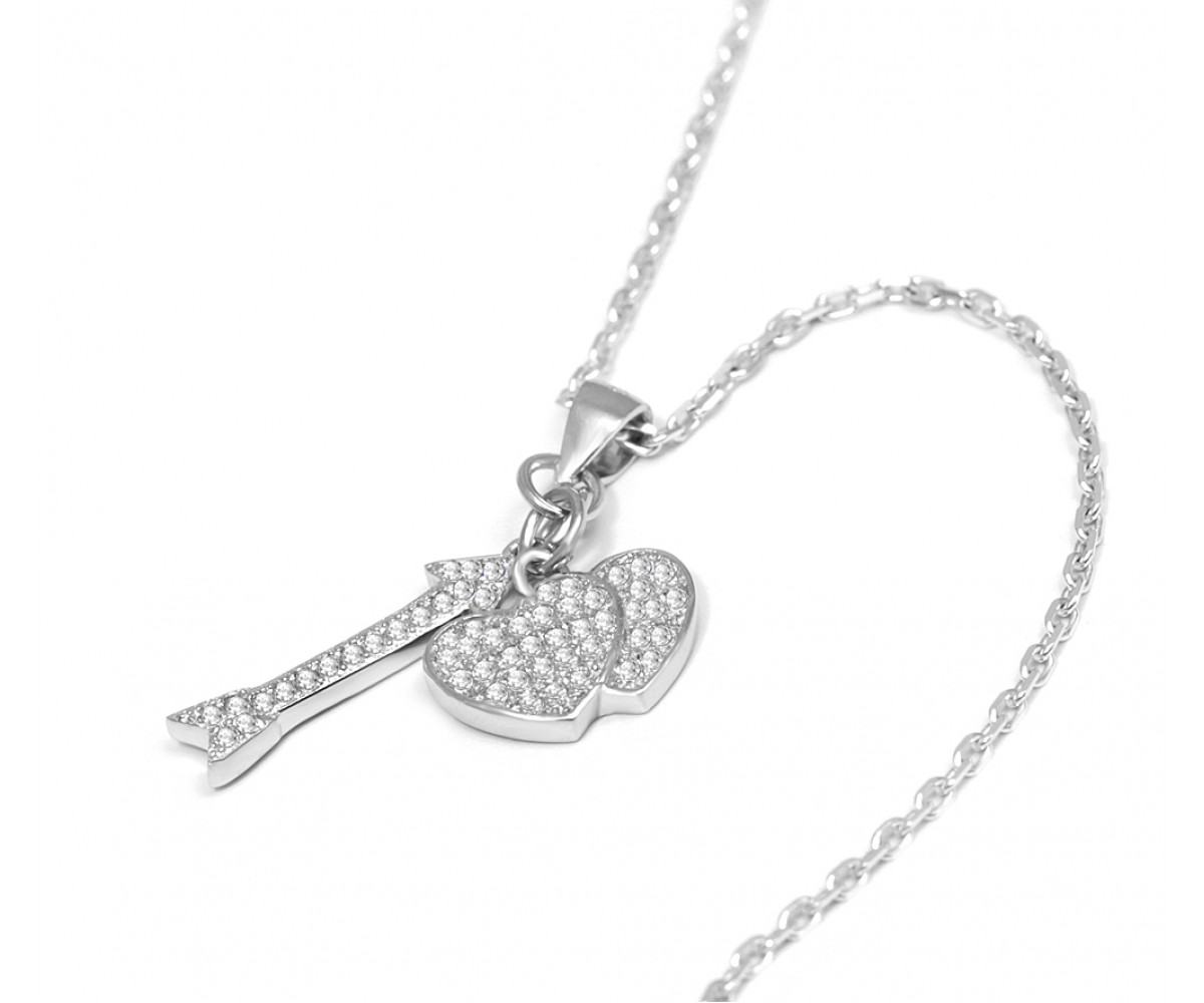 Sterling Silver Love Necklace for evil eye protection