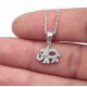 Sterling Silver Mini Elephant Pendant Necklace for evil eye protection