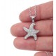 Sterling Silver Star Cz Necklace for evil eye protection