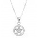 Sterling Silver Star Cz Necklace