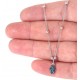 Tiny Hamsa Necklace with Turquoise Stones for evil eye protection