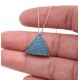 Triangle Necklace with Nano Turquoise Stones