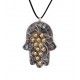 Vintage Hamsa or Hand of Fatima Necklace for evil eye protection