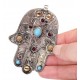 Vintage Hamsa or Hand of Fatima Necklace