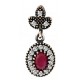 Antique Style Ruby Pendant for evil eye protection