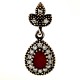 Antique Style Teardrop Ruby Pendant for evil eye protection