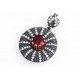 Artisan Crafted Ruby Pendant for evil eye protection