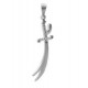 Stainless Steel Zulfiqar Sword Amulet for evil eye protection