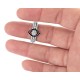 Silver Eye Ring with Cz Stones for evil eye protection
