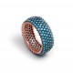 Nano Turquoise Gemstone Wedding Ring for evil eye protection