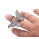 Silver Butterfly Ring with Flying Mechanism