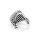 Sterling Silver Hamsa Hand Ring for evil eye protection