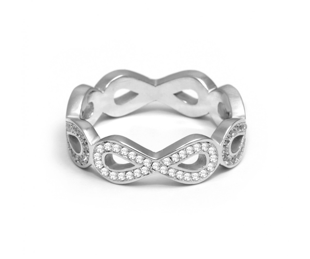 Sterling Silver Infinity Ring for evil eye protection