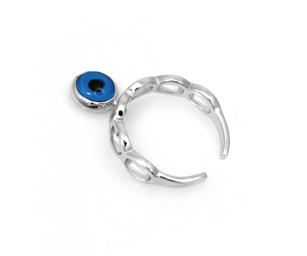 Evil Eye Ring with Dangle Evil Eye Charm for evil eye protection