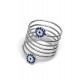Evil Eye Ring with Double Cz Evil Eyes for evil eye protection