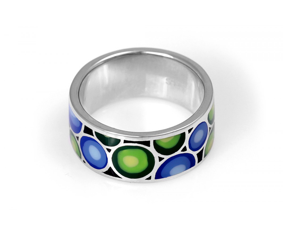 Wedding Band Ring with Evil Eye for evil eye protection