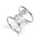 Sterling Silver Double Bar Infinity Ring