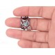 Three Stones Silver Ring for evil eye protection