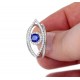 Greek Lucky Eye Ring with Cz Stones for evil eye protection