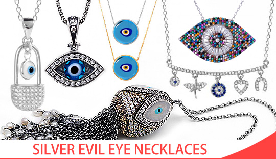 Silver Evil Eye Necklaces